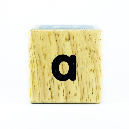 English letters on the woodの写真素材