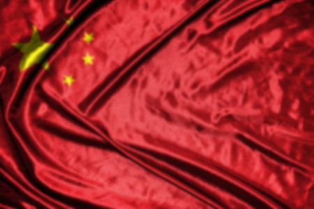 china flag,abstract blurred backgroundの写真素材