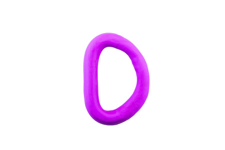 English letters, clay on white backgroundの写真素材