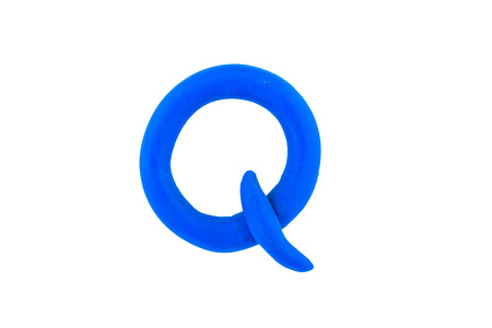 English letters, clay on white backgroundの写真素材