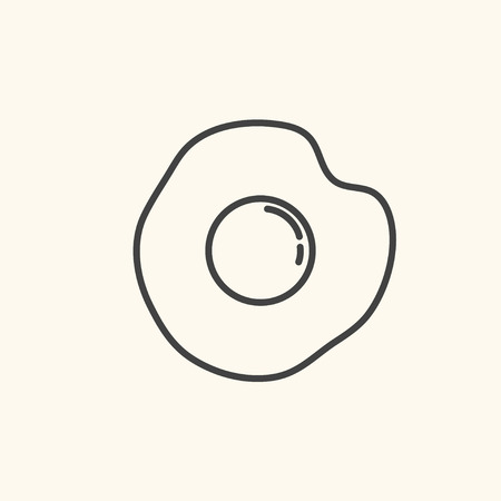 Fried egg vectorのイラスト素材