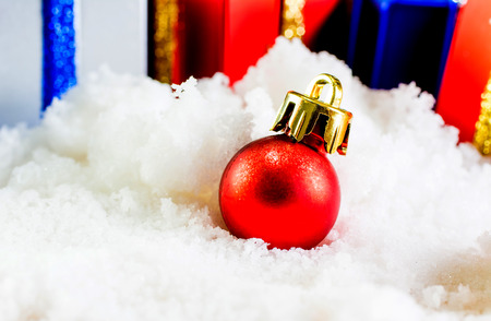 Christmas  balls ,objects for emblazon in Christmas ,selective focusの写真素材