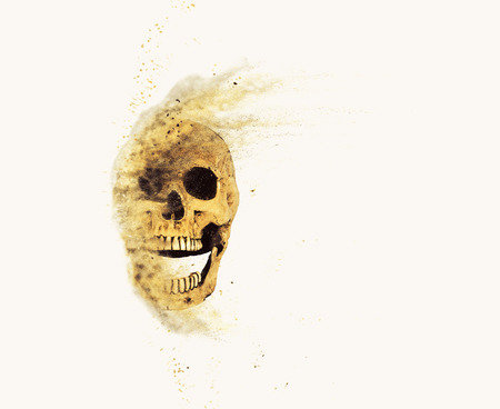 skull sand storm effectの写真素材