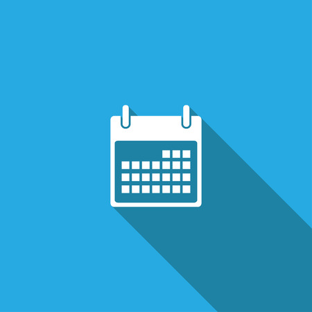 calender icon,long  shadowのイラスト素材