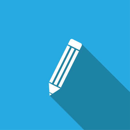 pencil icon,long  shadowのイラスト素材
