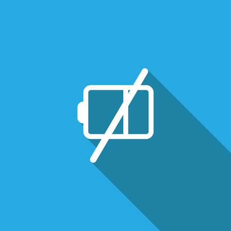 Battery icon,long shadowのイラスト素材