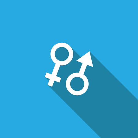 sex symbol icon,long shadowのイラスト素材