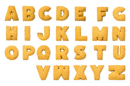 Biscuits letters. Wordsの写真素材