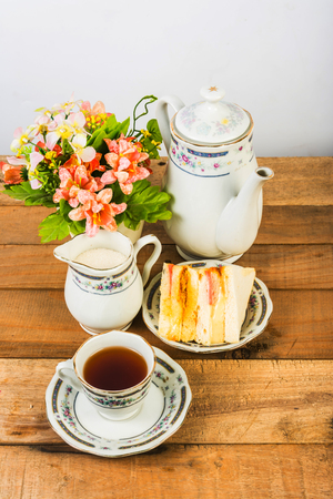 Tea composition, tea setの写真素材