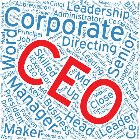 CEO,Word cloud art  backgroundのイラスト素材