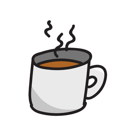 Coffee ,Hand drawn iconsのイラスト素材