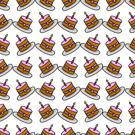 Cake ,Hand drawn iconsのイラスト素材