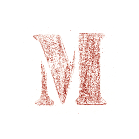 English alphabet ,Hand drawn by color pencilの写真素材