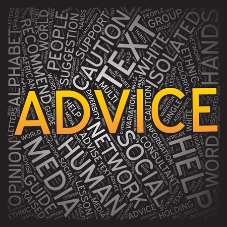 Advice, Word cloud art backgroundの写真素材
