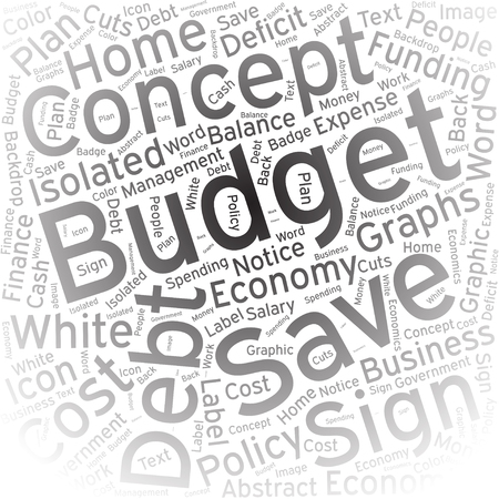 Budget, Word cloud art backgroundのイラスト素材