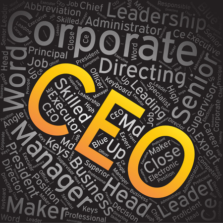 CEO, Word cloud art backgroundのイラスト素材