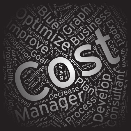 Cost, Word cloud art backgroundのイラスト素材