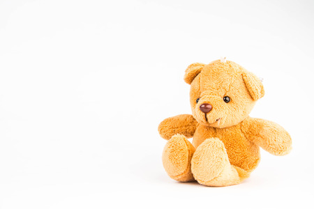 teddy bear on white backgroundの写真素材