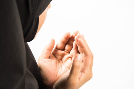 muslim woman praying for Allah, muslim Godの写真素材