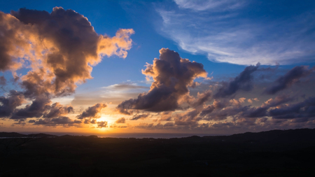 Colorful sky at sunset