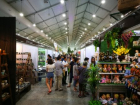 shelf supermarket in blurry for backgroundのeditorial素材