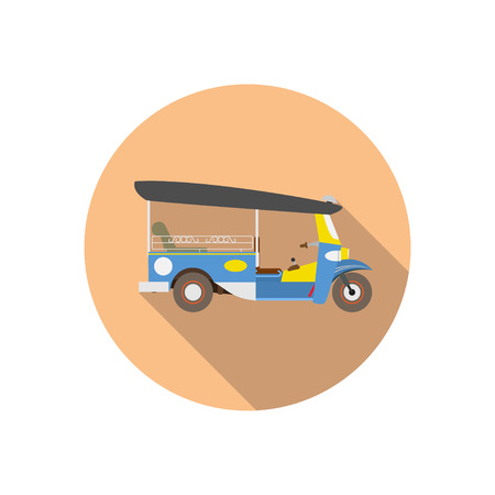 Tuk Tuk in Thailand.vectorのイラスト素材