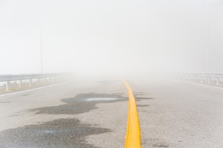 The road in the fog