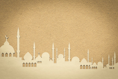 mosque paper , paper design for web ,Stickers, Tagsの写真素材