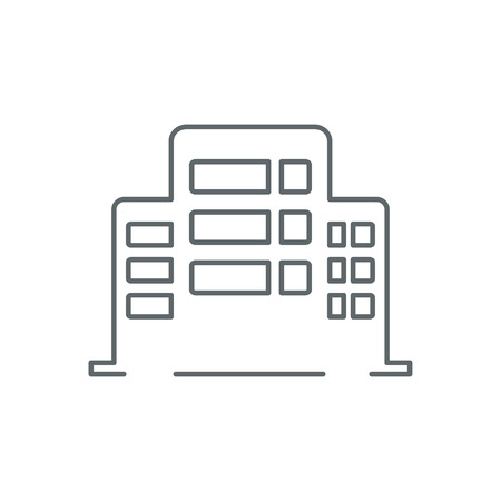 line office building iconのイラスト素材