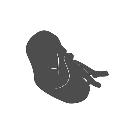 Pregnancy. Fetal growth from fertilization. Embryo development. Human fetusのイラスト素材
