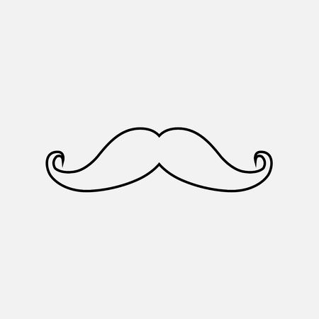 Mustache vector on white backgroundのイラスト素材