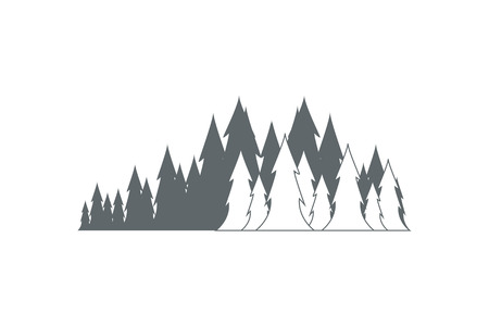 Pine forest  landscape vectorのイラスト素材
