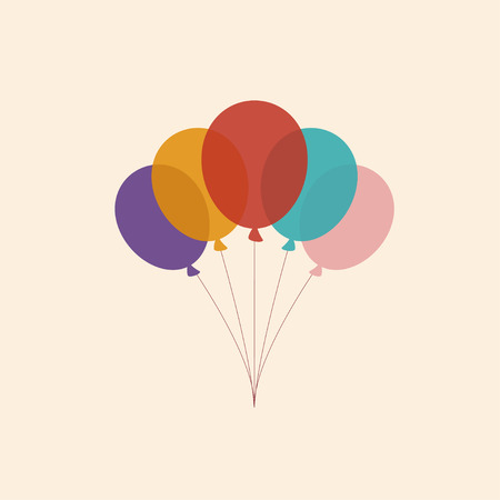 illustration of  Colorful Balloons   Color Glossy Balloons Festiveのイラスト素材