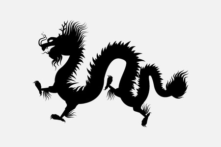 vector illustration Traditional Chinese dragonのイラスト素材