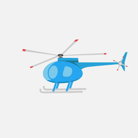 Illustration of flat helicopter.のイラスト素材