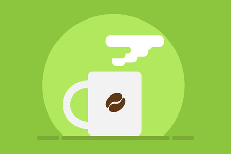 Coffee cup vector illustration in flat styleのイラスト素材