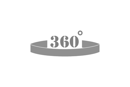 360 Degrees View Vector Iconのイラスト素材