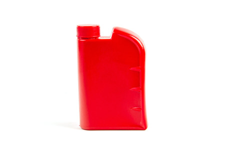 Plastic container for motor oil isolated ,Car oil bottle .の写真素材
