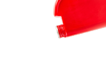 Plastic container for motor oil isolated ,Car oil bottle .の写真素材