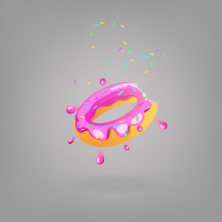 Sugar doughnut Vector illustration icon symbolのイラスト素材