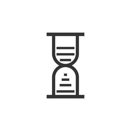 hourglass icon on white background , vector
