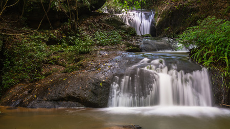 waterfall , The natural water with mountain at Thailand .