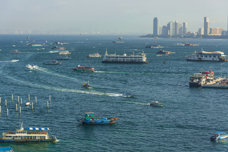 Pattaya city   in morning time ,  Thailandのeditorial素材