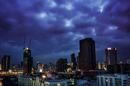 Landscape of  Bangkok city , Thailand .のeditorial素材