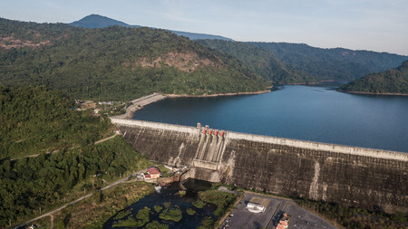 Aerial photos of  Large Dam .の写真素材