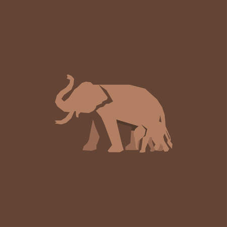 elephant logo templateのイラスト素材