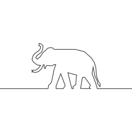 elephant logo templateのイラスト素材