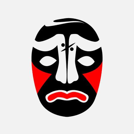 Beijing mask of ancient people icon.のイラスト素材