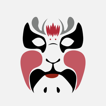 Beijing mask of ancient people iconのイラスト素材