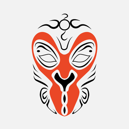 Beijing opera mask  of ancient people , vectorのイラスト素材